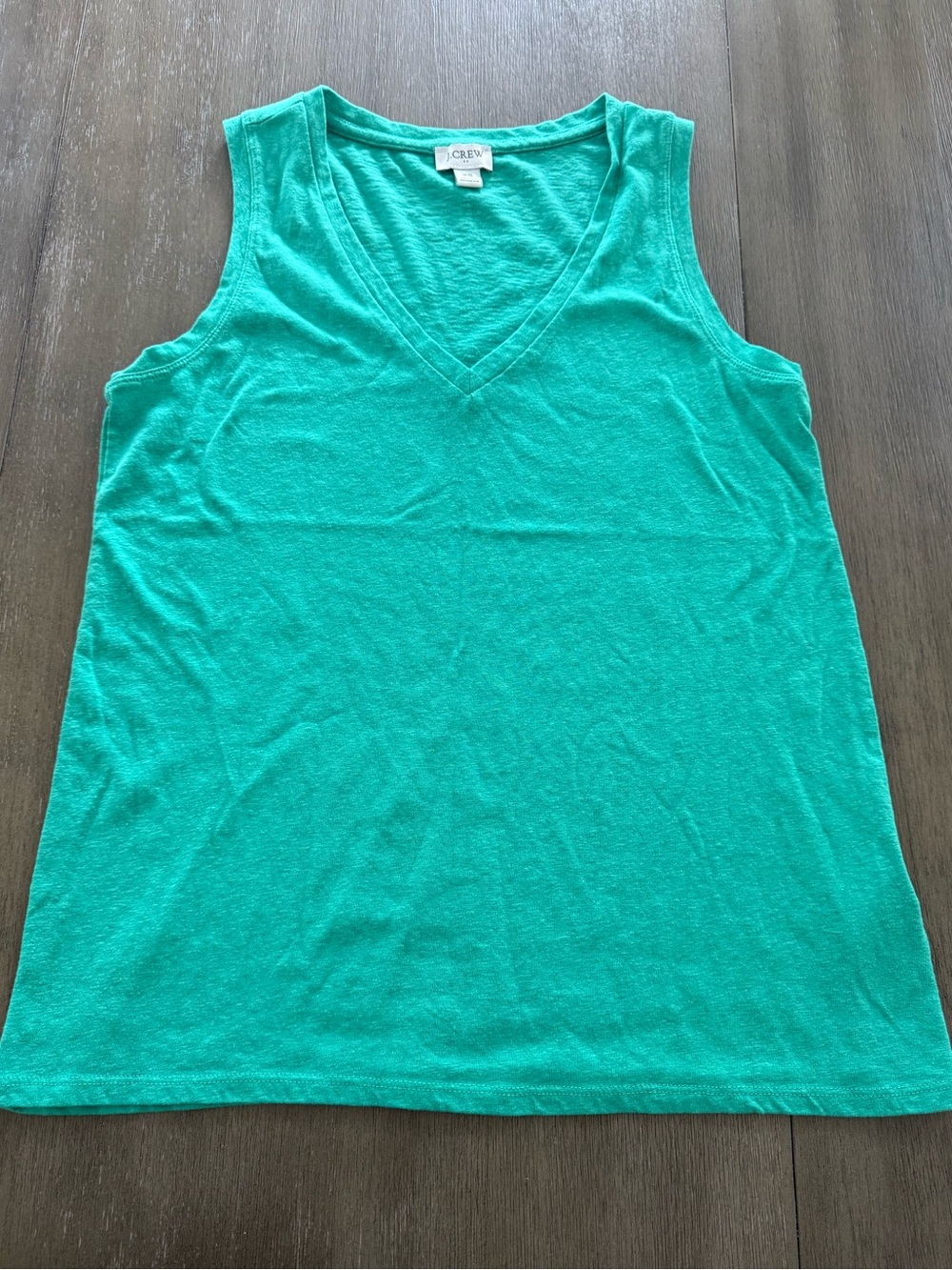 J. Crew Teal V-Neck Sleeveless Tank
